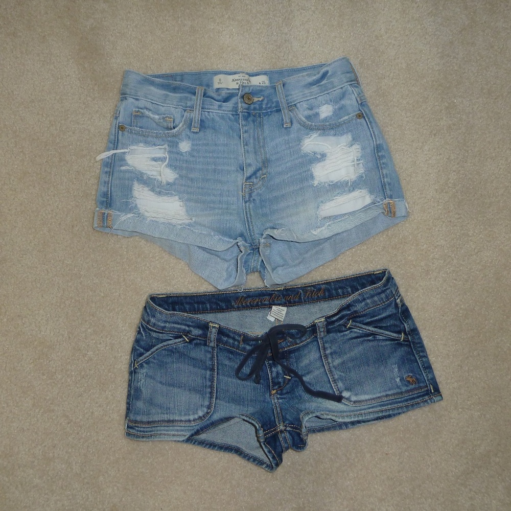 Abercrrombie & Fitch Lot of Denim Shorts Size 0